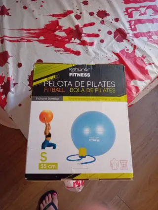 Pelota Pilates Rosa + Bomba Nueva