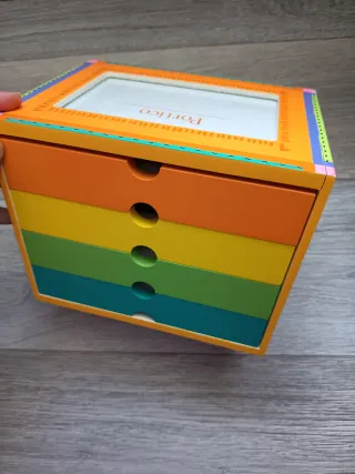 Caja de madera álbum de fotos Pórtico