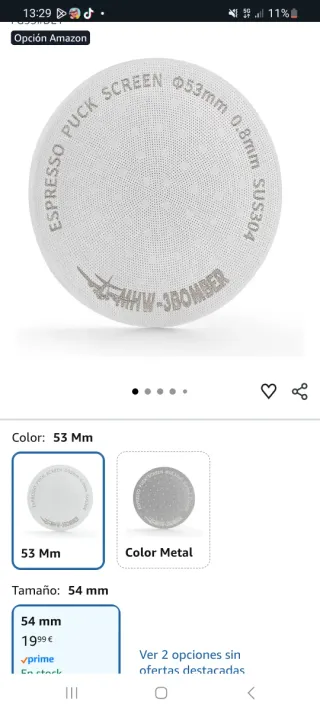 Filtro Espresso Puck Screen 53mm