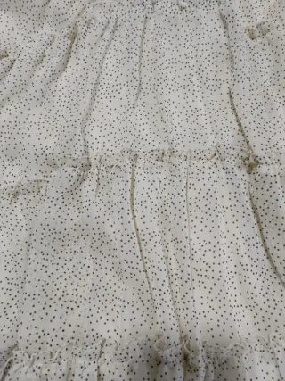 Falda gasa boho larga asimétrica