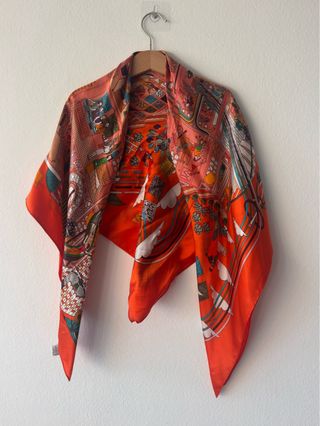 Pañuelo seda natural estampado