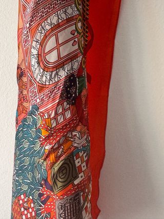 Pañuelo seda natural estampado