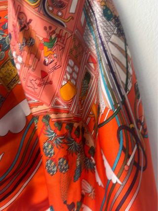 Pañuelo seda natural estampado