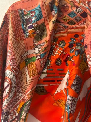 Pañuelo seda natural estampado