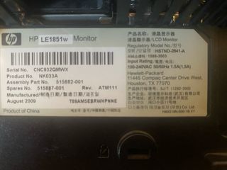 Monitores HP Negro (2 unidades)