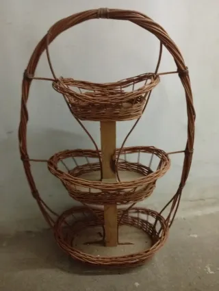 Cesta mimbre 3 alturas