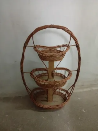 Cesta mimbre 3 alturas