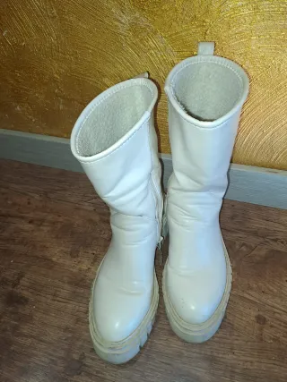 Botas blancas con plataforma