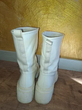 Botas blancas con plataforma