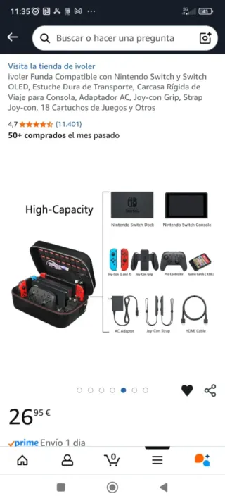 Custodia Ivoler per Nintendo Switch e OLED