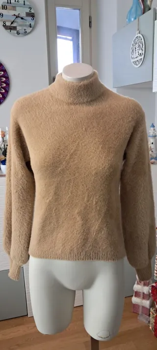 Maglione caldo beige taglia unica