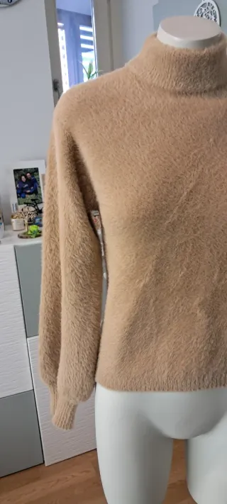 Maglione caldo beige taglia unica