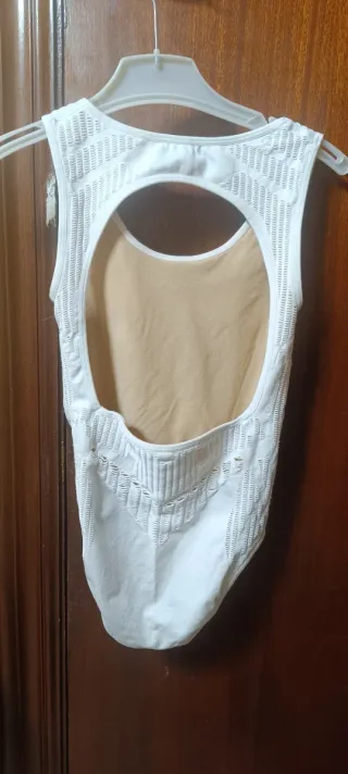 Bañador mujer Oysho canalé blanco cremaTalla S