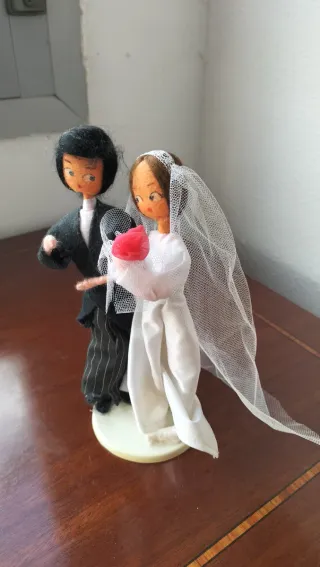 Figura novios trapo vintage