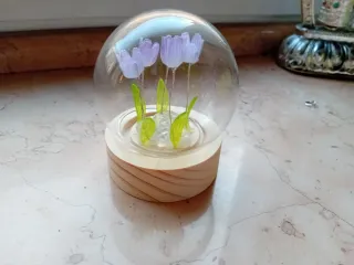 Sfera luminosa con fiori