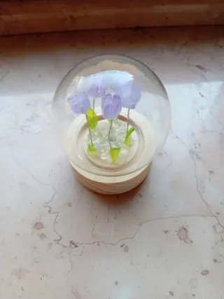 Sfera luminosa con fiori