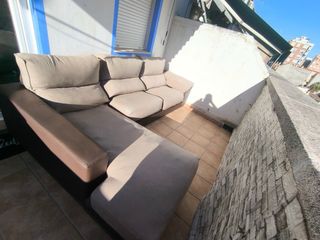 Sofá modular 4 plazas beige/marrón