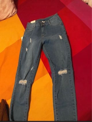 Tejanos azules rotos nuevos