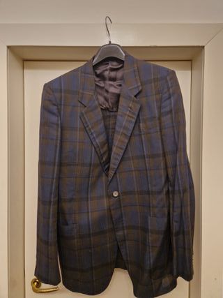 Giacca Nino Cerruti quadri blu/marrone