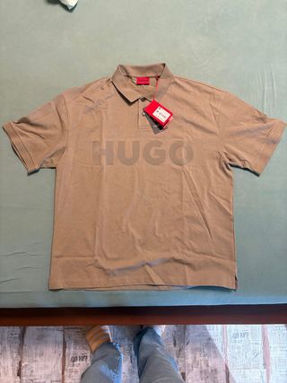 Polo Hugo Boss Uomo Beige Taglia L