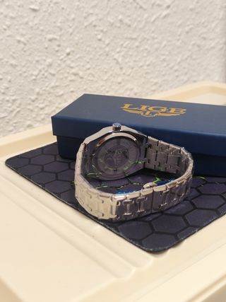 Reloj LIGE Hombre Azul y Plateado