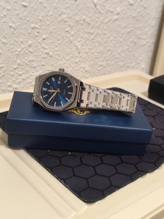 Reloj LIGE Hombre Azul y Plateado