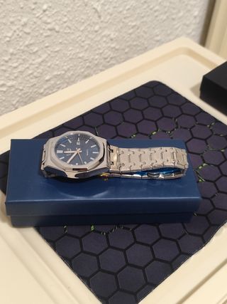 Reloj LIGE Hombre Azul y Plateado