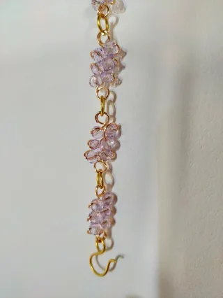 Bracciali lavorati a mano con cristalli di vetro