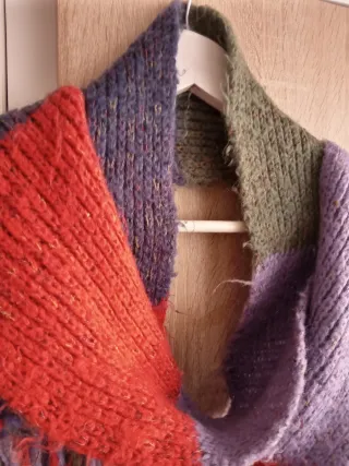 Bufanda de punto de colores