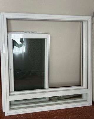 Ventanas correderas de aluminio blancas