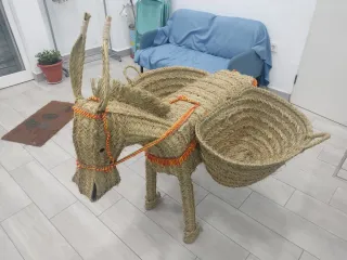 Burrito de esparto con alforjas