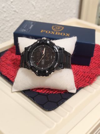 Reloj FOXBOX Hombre Negro y Dorado