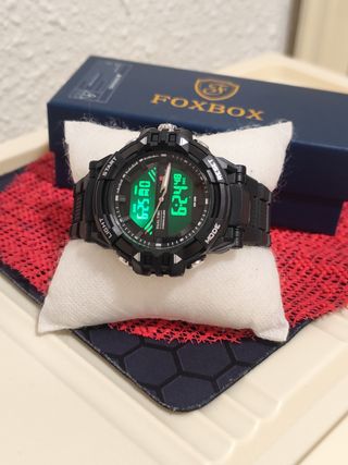 Reloj FOXBOX Hombre Negro y Dorado