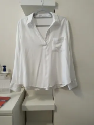 Camisa blanca manga larga