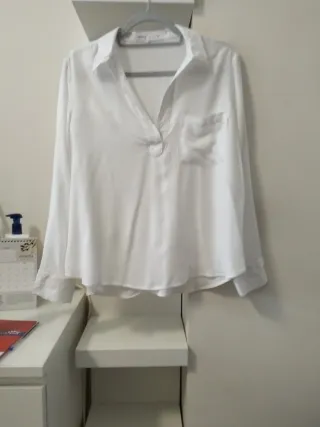 Camisa blanca manga larga
