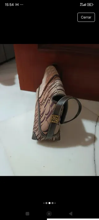 Bolso Carolina Herrera CH Logo Beige Marrón