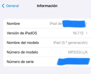 iPad 5ª Gen (A1822) 32GB Plata