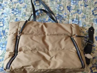 Borsa shopper piumino grande Hogan beige