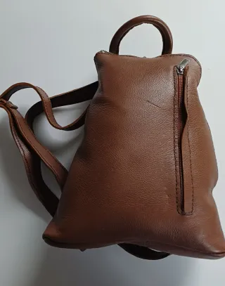 Bolso Mochila Marrón piel