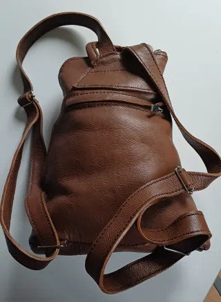 Bolso Mochila Marrón piel