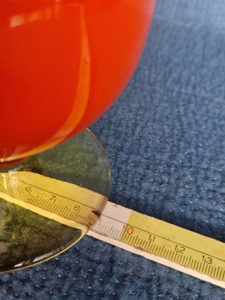 Vaso Empoli Cristallerie Vetro Arancio Verde