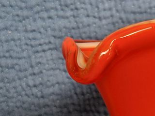 Vaso Empoli Cristallerie Vetro Arancio Verde