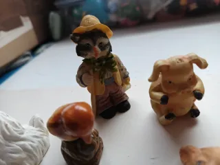 Lote 6 mini figuras decorativas vintage