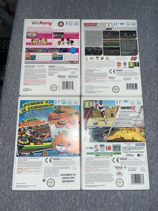 Lote 4 Giochi Wii: Wii Party, PES 2011, Bob Esponja