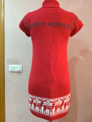 Vestido de punto Bershka rojo