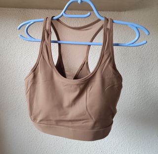 Sujetador deportivo mujer marrón de alto impacto M