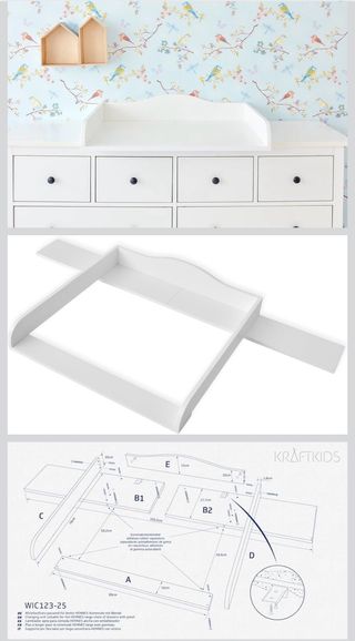 Accesorio cambiador KRAFTKIDS para cómoda Hemnes