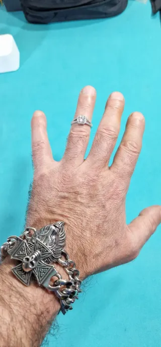 Anillo de lujo "Circonitas Brillantes" (Plata 925)