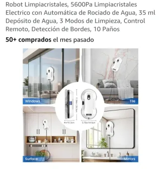 Robot Limpiacristales Eléctrico 5600Pa