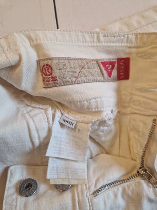 Minigonna in denim bianca Guess